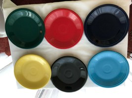 6 Fiesta Plates Assorted Post 82 Colors Mint Condition - £31.96 GBP