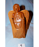 Vintage Carved Wooden Nativity Scene Angel-Lot 4-5 1/2 inches tall - $189.09 MXN