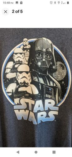 Primary image for Star Wars Long Sleeve Top T Shirt 2 XL Gray NEW New Darth Vader The dark Side!