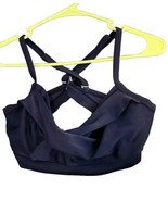 Athleta Twister Gathered Bikini Top Navy Blue 36 B/C Bra EUC  - $34.19 CAD