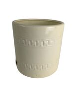 Vtg HAEGER Pottery USA Greek Key Cream 6&quot; Planter Flower Pot Vase Canister - $464.32 MXN