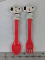 UFS Peanuts Snoopy Plastic Spoon Fork 6 Inch Lot - £11.46 GBP