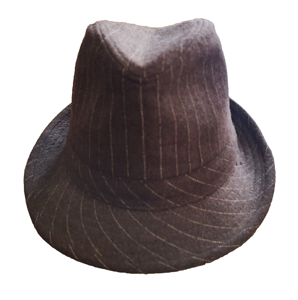 Wool Hat Men&#39;s S/M Pin Striped Blend Brown Trilby Fedora Great Shape Hat... - $15.47