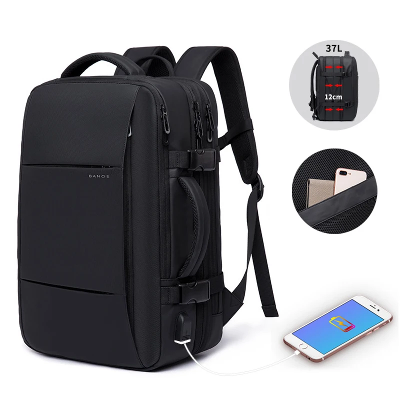 2023 BANGE New 17.3 Inch laptop backpack Large Capacity School bag Waterproof Mu - £253.70 GBP