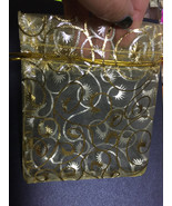 100pcs Gold Color Candy Bags,Organza Bags,Wedding Gift Bags, Party Gift ... - $9.90
