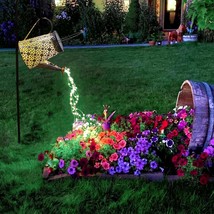 Garden Decor Watering Can With Lights, Solar Lantern Outdoor Hanging , Decorativ - £58.01 GBP