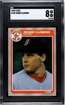 Roger Clemens 1985 Fleer Baseball Rookie Card (RC) #155- SGC Graded 8 NM-MT (Bos - £47.65 GBP