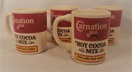Carnation Hot Cocoa Ceramic Mug Set of 4 Like New - £23.96 GBP