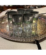 Silver Moroccan Tea Glasses- Moroccan Silver Tea Glasses-  Silver tea Cups - £45.03 GBP