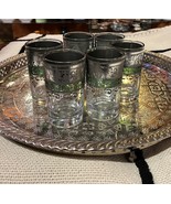 Silver Moroccan Tea Glasses- Moroccan Silver Tea Glasses-  Silver tea Cups - $1,067.04 MXN