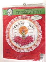 Colortex Stamped Cross Stitch Kit 1983 Peace On Earth #3758 Christmas - £10.84 GBP