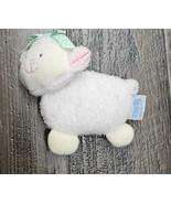 Vintage Eden Lamb Plush baby Sheep Squeaker Toy Green Bow SMALL 4&quot; - $24.70