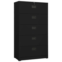 Filing Cabinet Black 90x46x164 cm Steel - $293.06