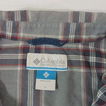 Columbia AM7968 Men's Gray Cotton Plaid Rapid Rivers II Button-Down Shirt Size L image 3