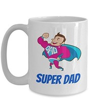 World&#39;s Greatest Dad Mug - Superdad - Number One Dad Cup - Worlds Best Dad Ever  - £17.53 GBP