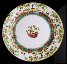 Rare Antique 1860 plate - Harvey Adams -  Handpainted asian theme - Victorian pa - £261.38 GBP