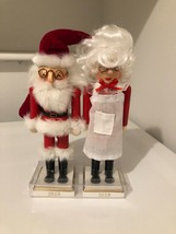 NEW Wondershop 2018 Mini Nutcracker Set of 2- Santa Claus &amp; Mrs Claus Size 9&quot; - £10.16 GBP