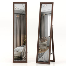 Full Length Mirror with Stand and Solid Wood Frame-14.5 x 14 x 61 inches - Color - $140.49