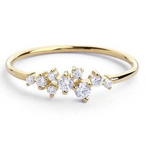 Damen 1.20 Karat Künstlicher Diamant 18K Gelb Vergoldet Damen Versprechen Ring - £60.28 GBP