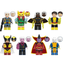 8Pcs Super Heroes Minifigures Wolverine Gladiator Storm Jean Grey Mini B... - $24.69