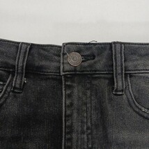 Risen Jeans Los Angeles RDS1222 Women's Black Distressed Denim Fray Skirt Small image 12