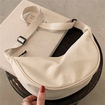 Women Chest Bag Large Capacity Crossbody Bag Female Vintage Half Moon Messenger  - £13.95 GBP