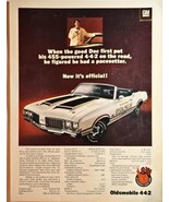 1970 Oldsmobile 4-4-2 Pace Car Race Vintage Advertisement Print Art Car Ad - $216.48 MXN