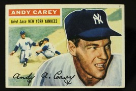 Vintage Baseball Card Topps 1956 #12 Andy Carey Third Base New York Yankees - £7.62 GBP