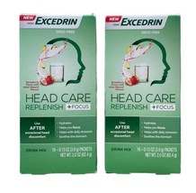 Excedrin Head Care Replenish +Focus Drink Mix, 16 ct Pack of 2 Exp 10/2024 - $18.80