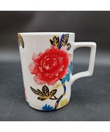 Single Spode Isabella White Colorful Floral Flowers Coffee Mug Discontinued - $190.40 MXN