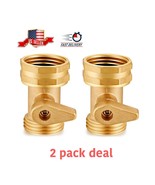 Heavy Duty Brass Garden Hose Shut Off Valve Connector- 2 Pack - $240.82 MXN