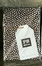 Pair 2 Pottery Barn Dorm Teen Standard Sham Mini Polka Dot Coffee Brown Cases  - $28.49