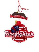 Kurt Adler  Firefighter American Hero Sign Christmas Ornament Tags - $12.42