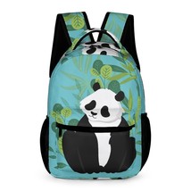 Mondxflaur Cartoon Panda Backpacks for School Kids Teen Lightweight 16.2inch - £27.96 GBP