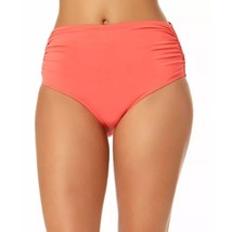 Anne Cole Bikini Bottom Convertible High Waist Shirred Juicy Coral Pink S - $19.24
