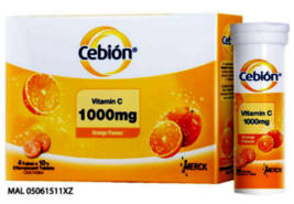 Cebion Effervescent Vitamin C 1000mg 4 X 10&#39;s DHL Express Shipping - £31.30 GBP