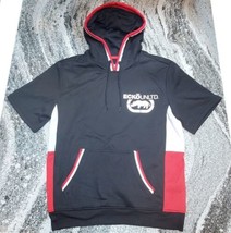  ECKO UNLTD. MEN&#39;S PULLOVER HOODIE SHORT SLEEVE SIZE SMALL EO10K364 BLACK  - £16.00 GBP