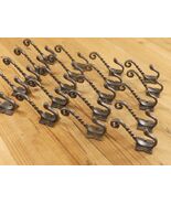 20 Iron Antique Style Coat Hooks Hat Rack Tree Restoration Double Long F... - $70.49 CAD