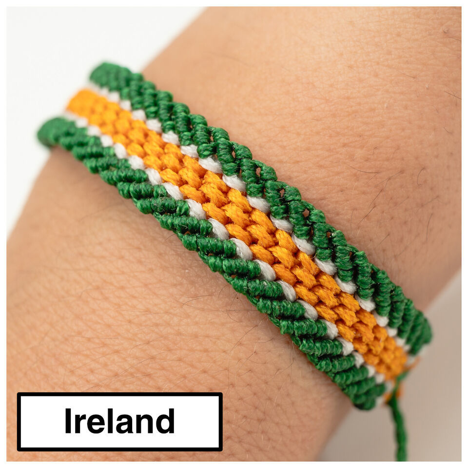 Irish flag Bracelet, Friendship Bracelet, macrame Men's bracelet