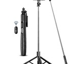 71&quot; Phone Tripod &amp; Selfie Stick, All In One Extendable Cell Phone Tripod... - $31.99