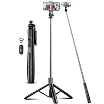 71&quot; Phone Tripod &amp; Selfie Stick, All In One Extendable Cell Phone Tripod With Wi - £25.17 GBP