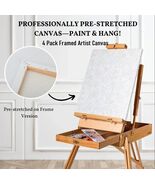 Artist Canvas for Painting 4-Pack 5x7" Pre-Stretched Cotton Duck Double ... - $15.99