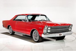 1966 Ford Galaxie red | 24x36 inch POSTER | vintage classic car - £16.15 GBP
