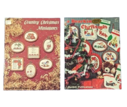 Country Christmas Miniatures &amp; Bearklin Christmas Cross Stitch Booklets ... - £10.92 GBP