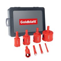 Goldblatt 8PCS Diamond Drill Bits - 6/8/10/20/25/32/35/50mm Hole Saw Kit with - £33.57 GBP