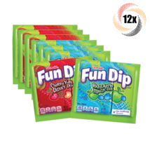 12x Packets Lik-m-aid Fun Dip Assorted Cherry &amp; Razz Apple Flavor Candy | .43oz - £11.54 GBP