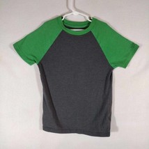 Cat &amp; Jack Tee Shirt Boys Size Small 6-7 Green/grey Short Sleeve Crew Neck - £3.99 GBP