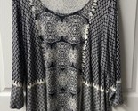 Rose + Olive 3/4 Sleeve Knit Tunic Top Womens Size 1x Knit Black Career ... - $16.71