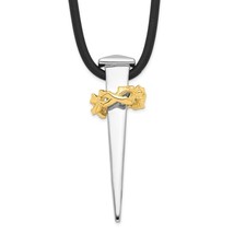 Sterling Silver No Greater Love Nail Pendant Necklace - £92.78 GBP