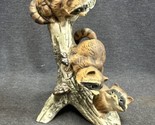 Vintage Home Interiors Raccoon Trio Figurine HOMCO 1978 Masterpiece Figu... - $12.87